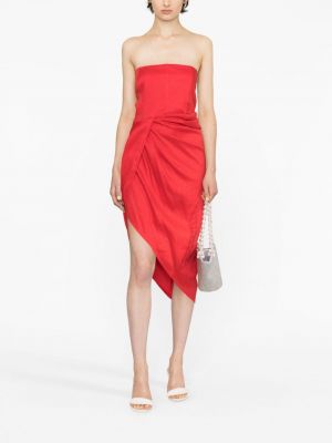 Asymetrické midi šaty Gauge81 červené