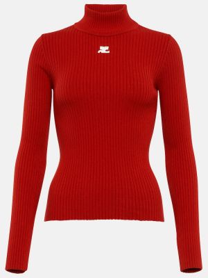 Jersey de tela jersey Courrèges rojo