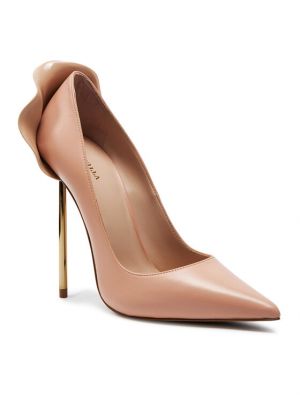 Полуотворени обувки с ток с ток Le Silla розово
