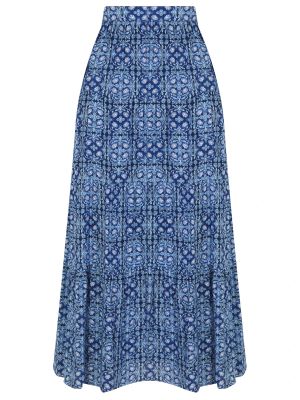 Синяя юбка миди из вискозы Elena Miro
