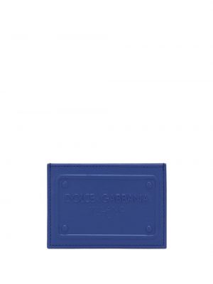 Portefeuille en cuir Dolce & Gabbana bleu