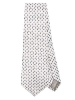 Satenska kravata s printom Giorgio Armani