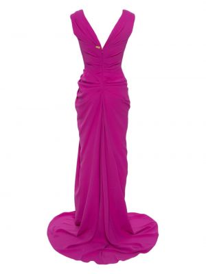 Krepinis vakarinė suknelė be rankovių Rhea Costa violetinė
