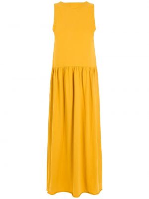 Βαμβακερή αμάνικη μάξι φόρεμα Osklen κίτρινο