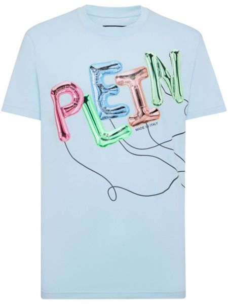 Kokvilnas t-krekls ar apdruku Philipp Plein