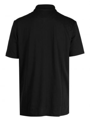 Kokvilnas polo krekls ar rāvējslēdzēju Hugo melns