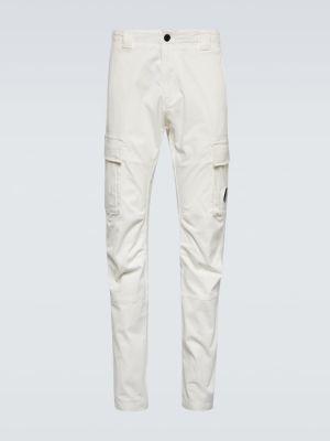 Pantaloni cargo din bumbac C.p. Company alb