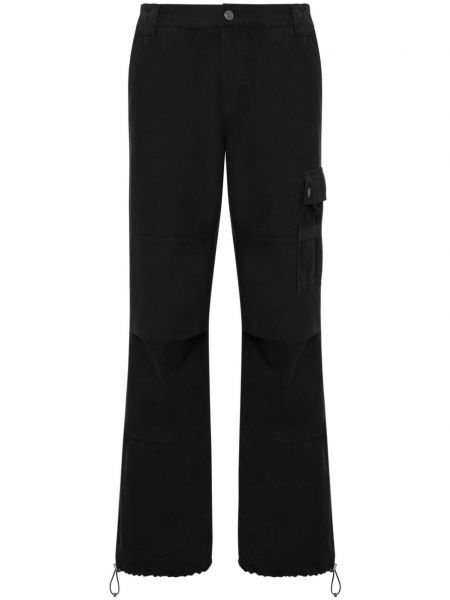 Pantalon cargo slim avec poches Moschino noir