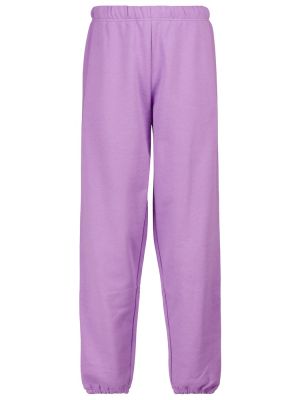 Bavlnené teplákové nohavice Tory Sport fialová