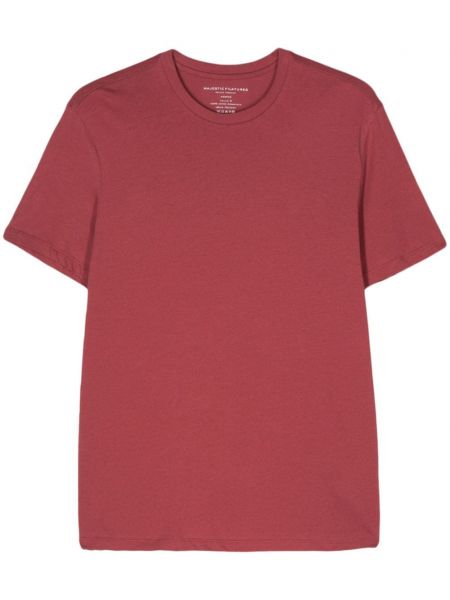 Βαμβακερή μπλούζα Majestic Filatures κόκκινο