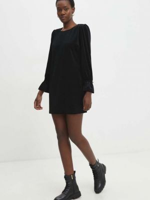 Welurowa sukienka mini Answear Lab czarna