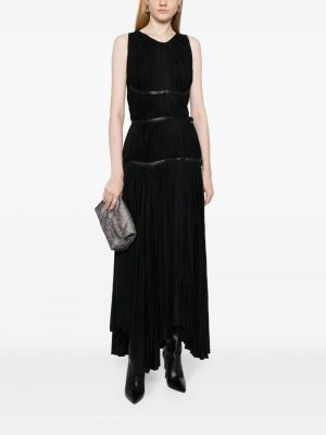 Plisované šaty s přezkou Prada Pre-owned černé