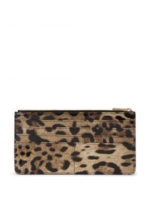 Geldbörse mit print mit leopardenmuster Dolce & Gabbana braun