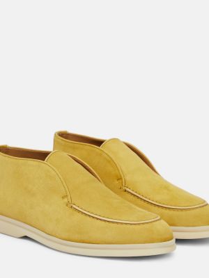 Велурени обувки до глезена Loro Piana жълто