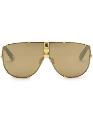 Oversized γυαλιά ηλίου Philipp Plein χρυσό