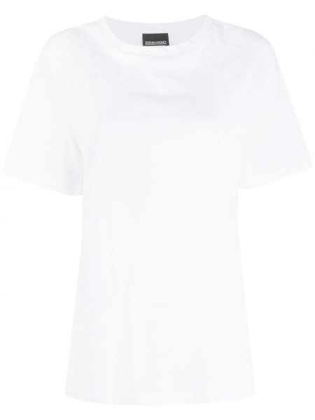 Camiseta con bordado de encaje Ermanno Ermanno blanco