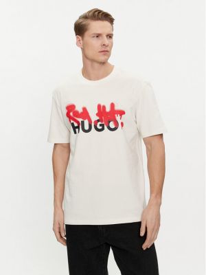 Tricou cu croială lejeră Hugo alb
