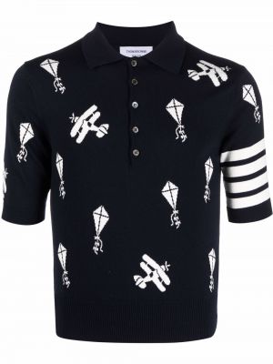 Polo yaka tişört Thom Browne mavi