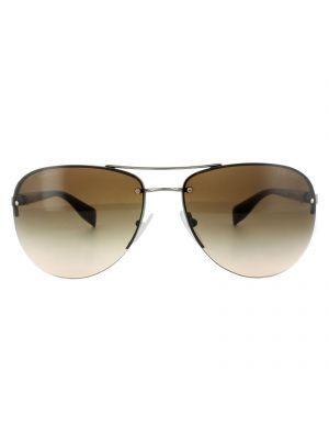 Спортивные очки солнцезащитные Prada Sport коричневые