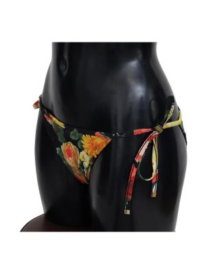 Bikini de flores Dolce & Gabbana negro
