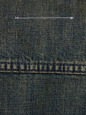 Kamizelka jeansowa bawełniana Mm6 Maison Margiela niebieska