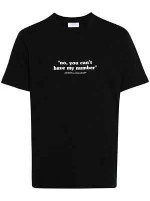 T-shirt avec imprimé slogan en coton à imprimé Off-white