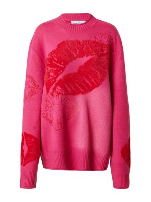 House of Sunny Oversize sveter 'LOVE NOTES'  pitaya / krvavo červená