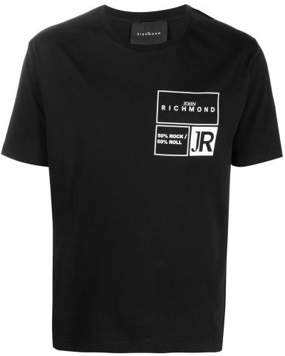 Camiseta con estampado John Richmond negro