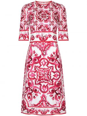 Midi šaty s potiskem Dolce & Gabbana