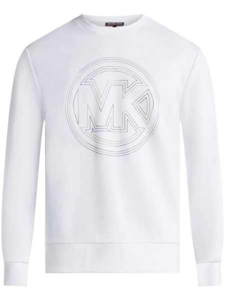 Sweat-shirt long à imprimé en jersey Michael Kors blanc