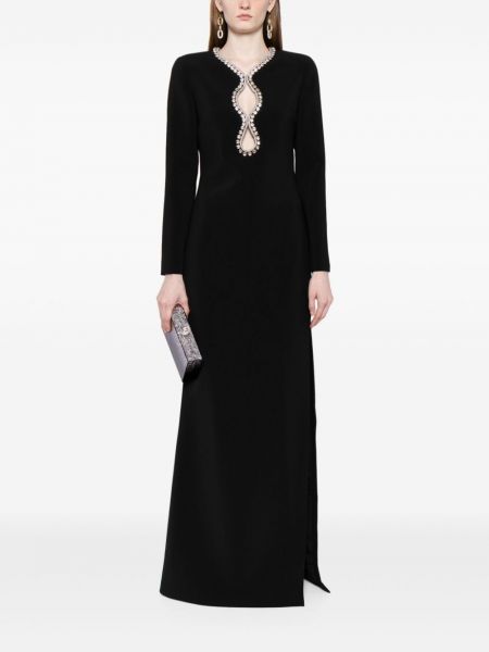 Křišťálové večerní šaty Elie Saab černé