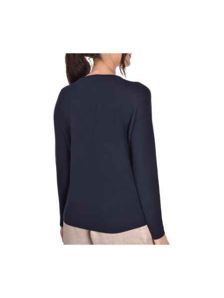 Suéter manga larga de cuello redondo Gran Sasso azul
