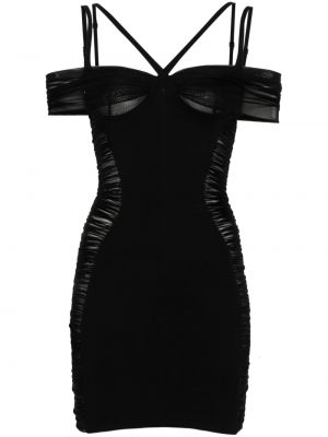 Koktejlkové šaty Mugler čierna