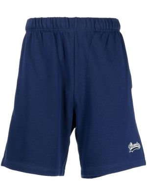 Shorts de sport brodeés en coton Chocoolate bleu