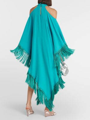 Midi šaty s třásněmi Taller Marmo modré