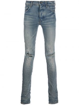 Nødlidende stretch jeans Amiri blå