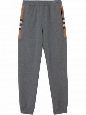 Pantalon de joggings à carreaux Burberry gris