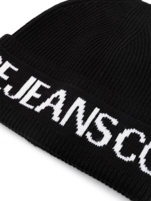 Vlněný čepice Versace Jeans Couture černý
