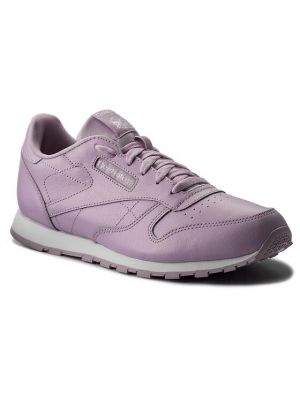 Pantofi din piele Reebok violet