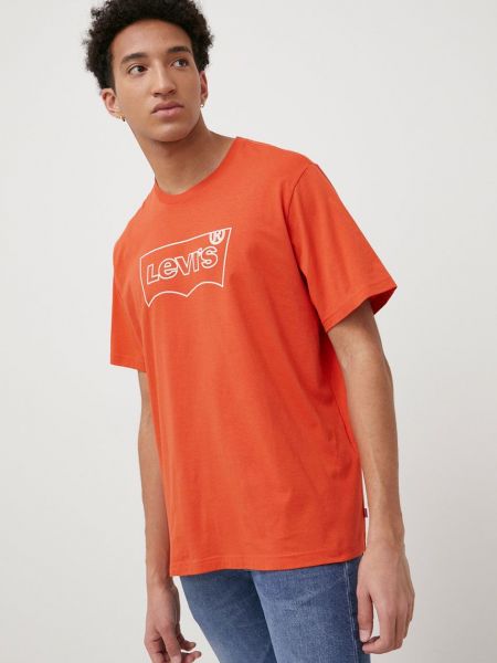 Pamučna majica Levi's® narančasta