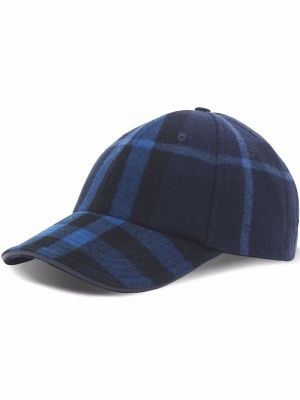 Sjekket cap Burberry blå