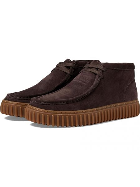 Замшевые ботинки Clarks коричневые
