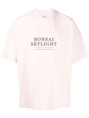 Trykt bomull t-skjorte Bonsai rosa