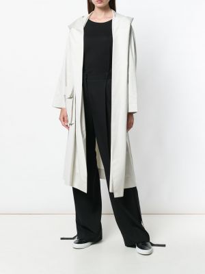 Trench à capuche Issey Miyake Pre-owned blanc