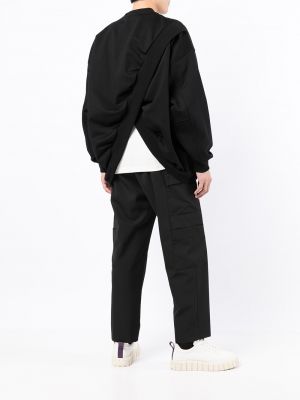 Asymmetrischer sweatshirt mit rundhalsausschnitt Songzio schwarz