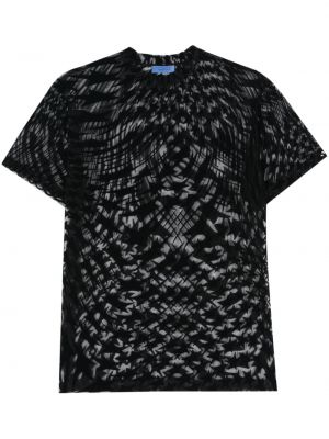 T-shirt à imprimé à motif étoile Mugler noir