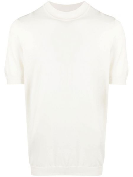 T-shirt en tricot à col montant Drumohr blanc