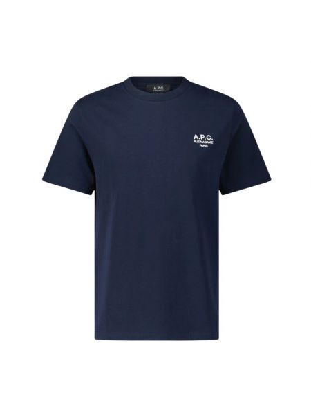 Haftowana koszulka A.p.c. niebieska
