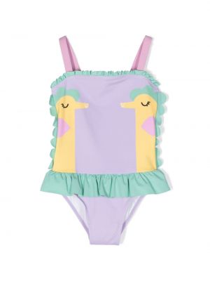 Printti uima-asut tytöille Stella Mccartney Kids violetti