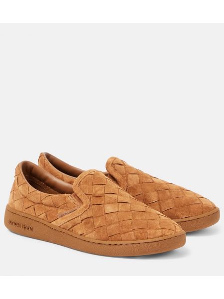 Slip-on ruskinds hjemmesko Bottega Veneta brun